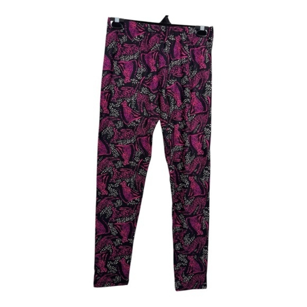 Sweet Legs Womens Leggings One Size Fuschia Leopard Animal All Over Print Soft